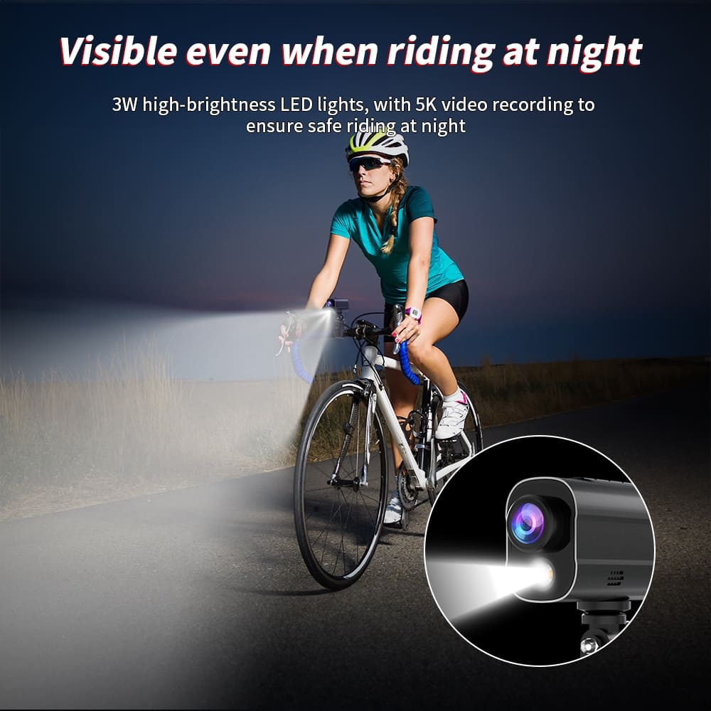 Kamera aksi untuk basikal dengan lampu led wifi