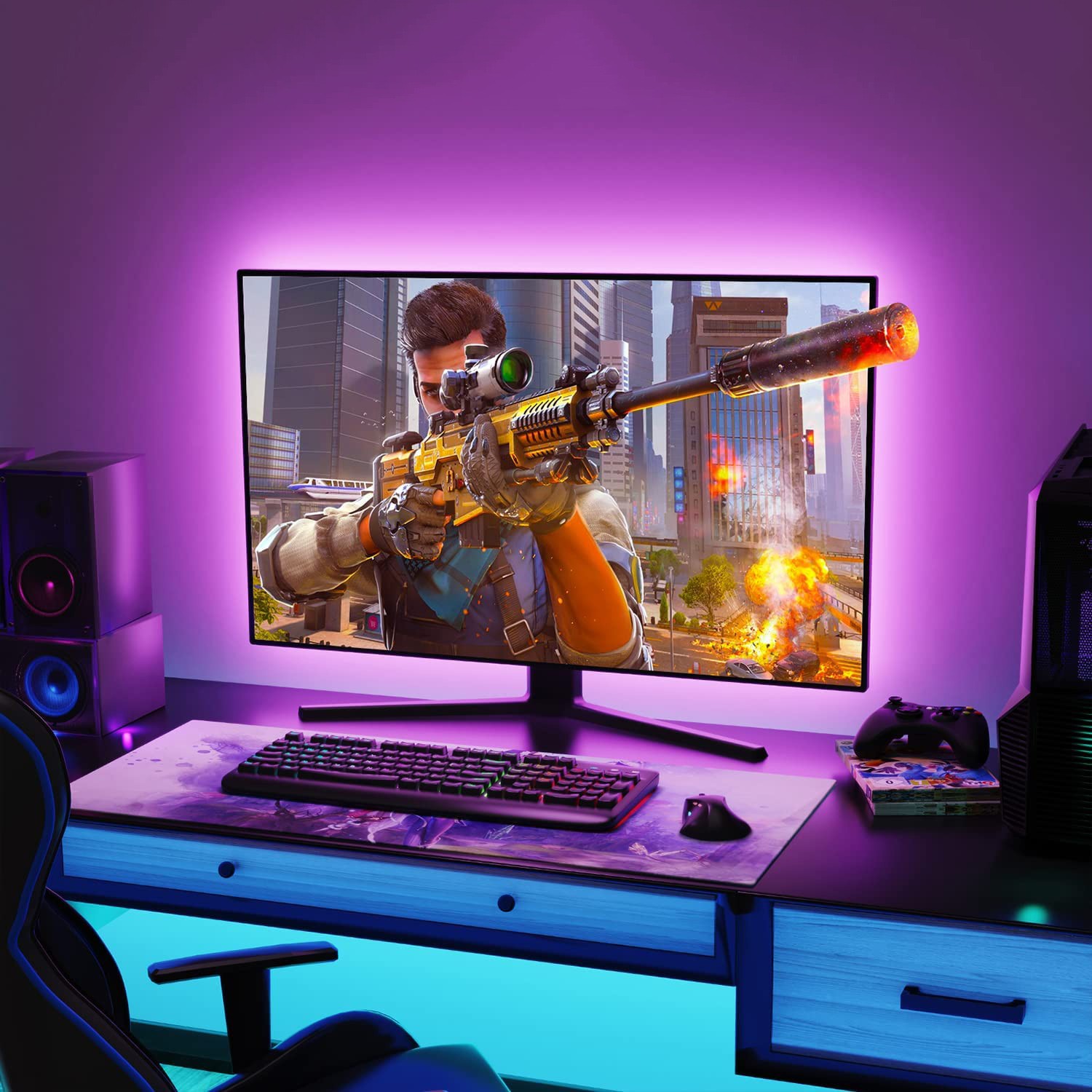 lampu belakang monitor led belakang - permainan PC