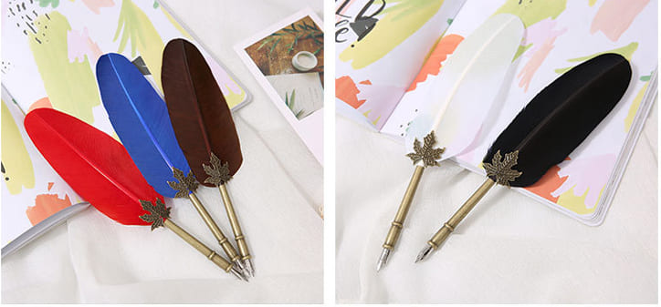 Pen pancutan antik dengan pen dakwat dengan bulu