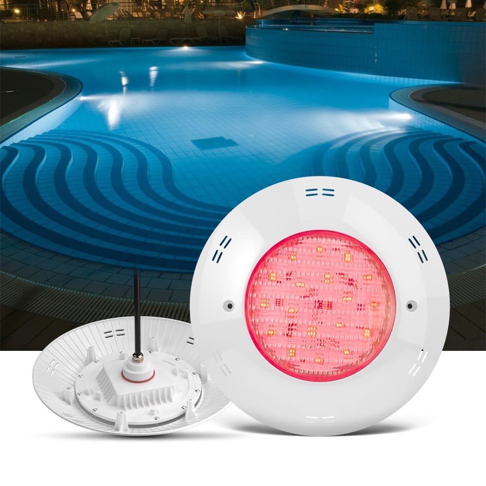 Lampu kolam RGB berwarna-warni untuk kaca kolam seramik