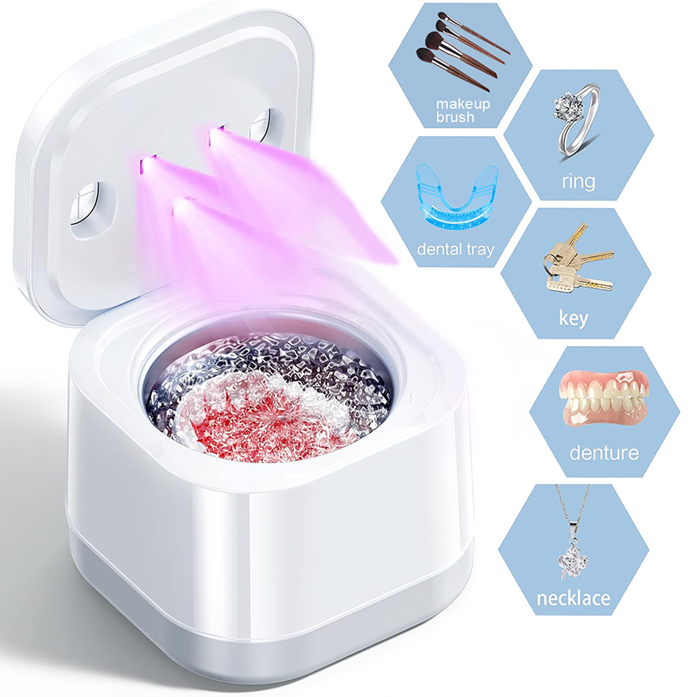 peranti ultrasonik yang lebih bersih untuk penjajar, pelindung mulut, pendakap gigi, kepala berus gigi, barang kemas