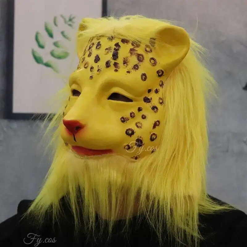 topeng lateks silikon muka harimau untuk kepala