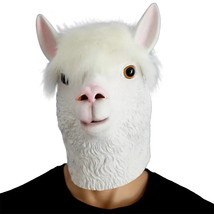 topeng alpaca topeng silikon kepala muka