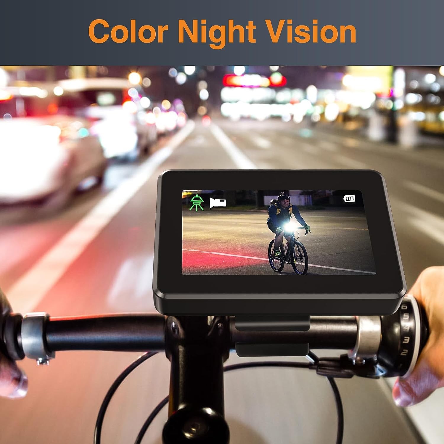 set monitor basikal dengan kamera dengan penglihatan malam