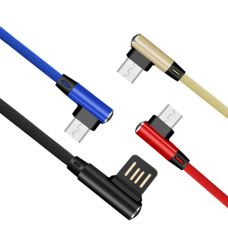 kabel USB mikro dengan reka bentuk 90