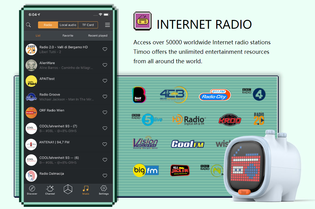 radio internet pembesar suara timoo