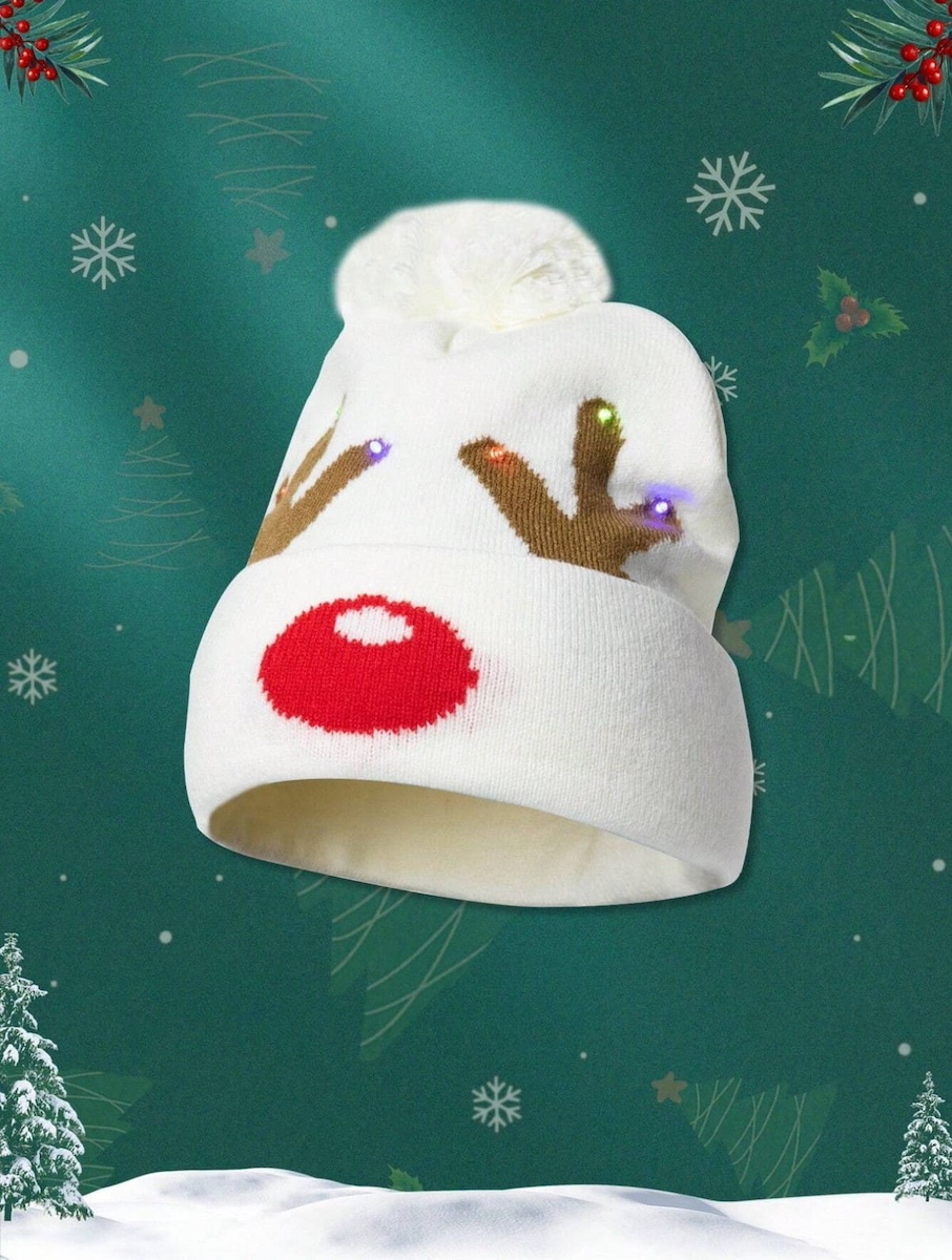 topi tanduk rusa Krismas - topi untuk musim sejuk bercahaya, Rudolph