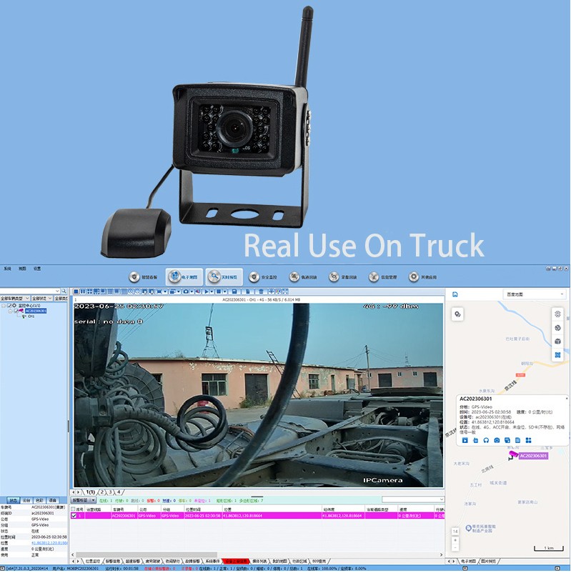 Kamera 4G untuk sim melalui trak van kereta pengesan Internet