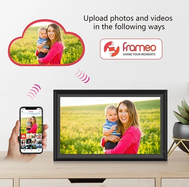 bingkai foto digital untuk foto skrin sentuh aplikasi wifi 15"