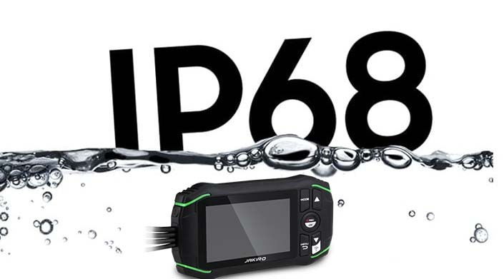 Perlindungan IP68 - kamera kalis air + tahan debu pada motosikal