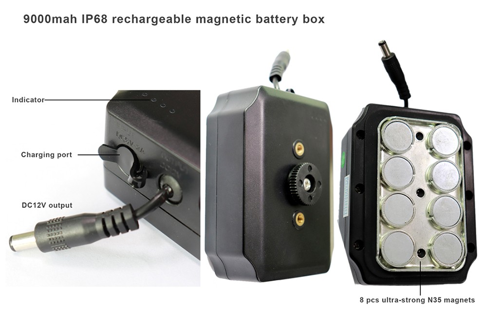 Bateri magnetik 9000 mAh menjana kuasa kamera belakang