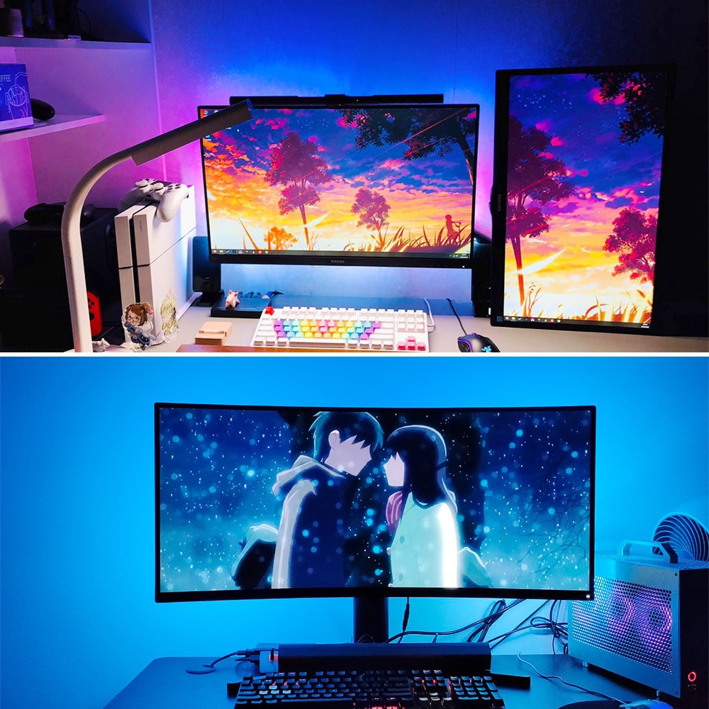 lampu belakang monitor untuk PC dalam warna