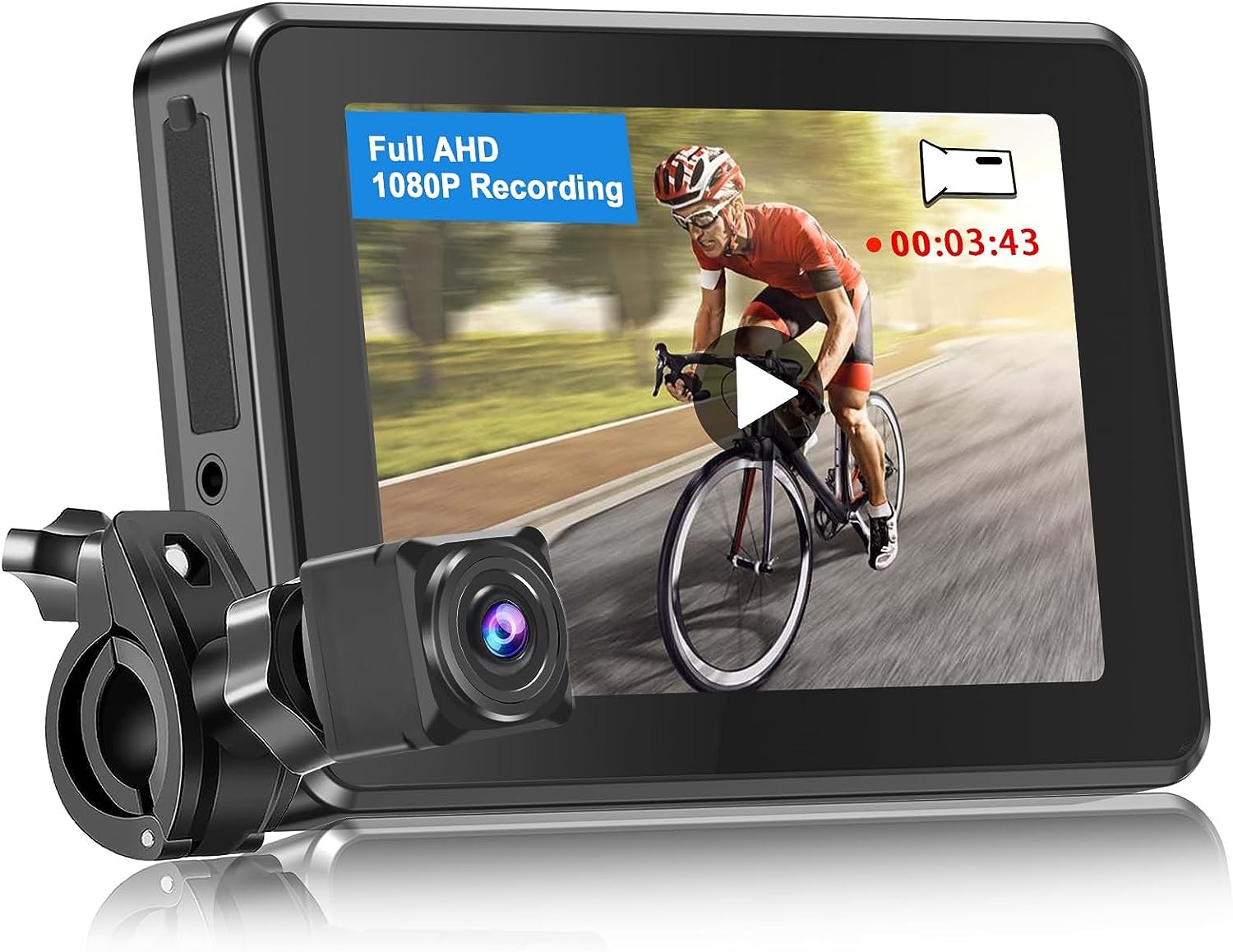 kamera pandangan belakang basikal dengan rakaman