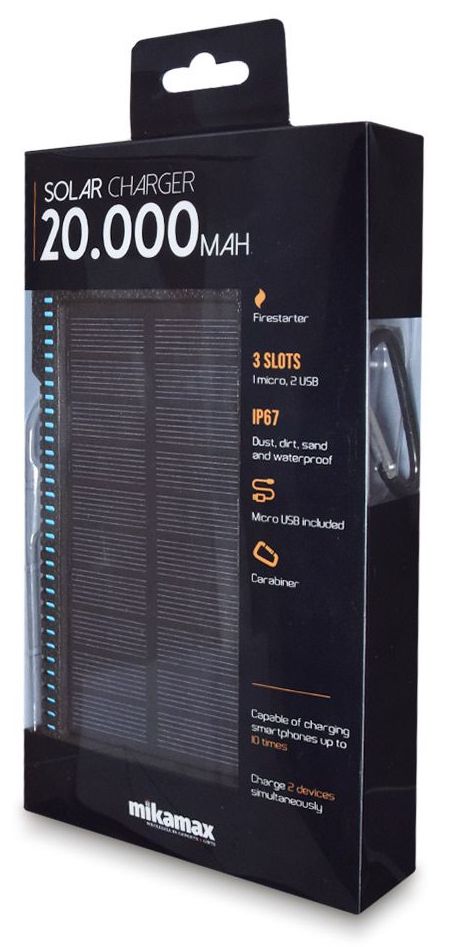 pengecas telefon bimbit solar 20000 mah