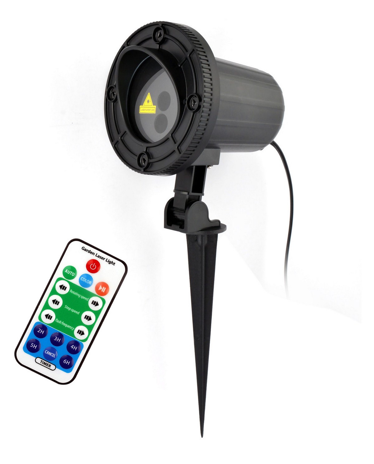 projektor mata laser warna dengan alat kawalan jauh