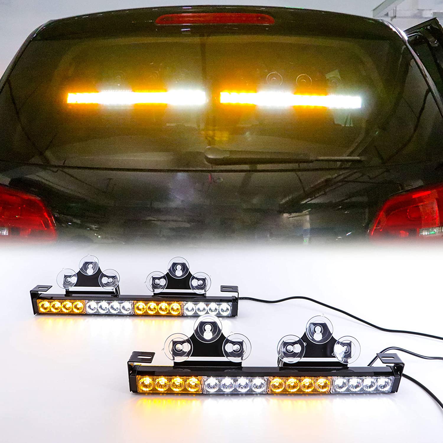 Lampu LED berkelip untuk kereta berwarna kuning putih berbilang warna