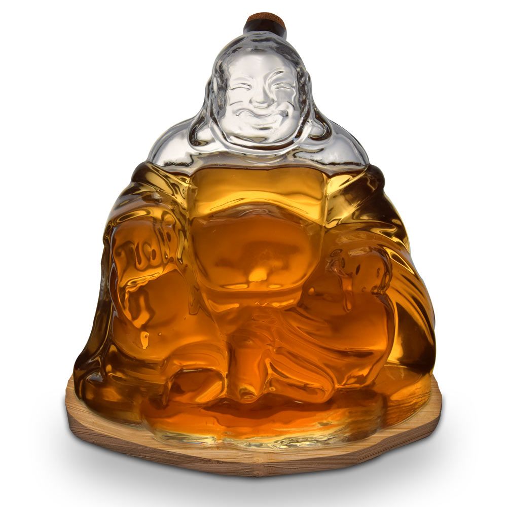 Teko botol Buddha untuk rum, wiski atau bourbon
