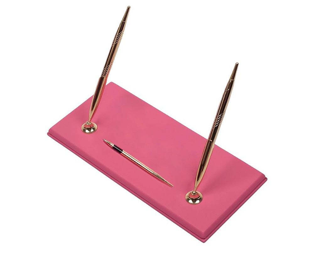set pen mewah berdiri emas merah jambu untuk wanita
