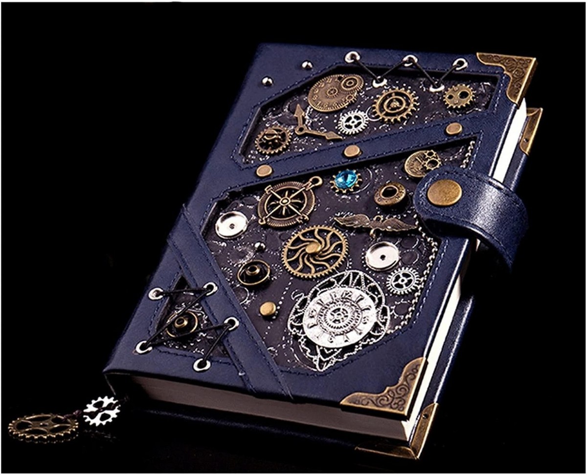 set notepad steampunk - pad nota kulit eko mewah