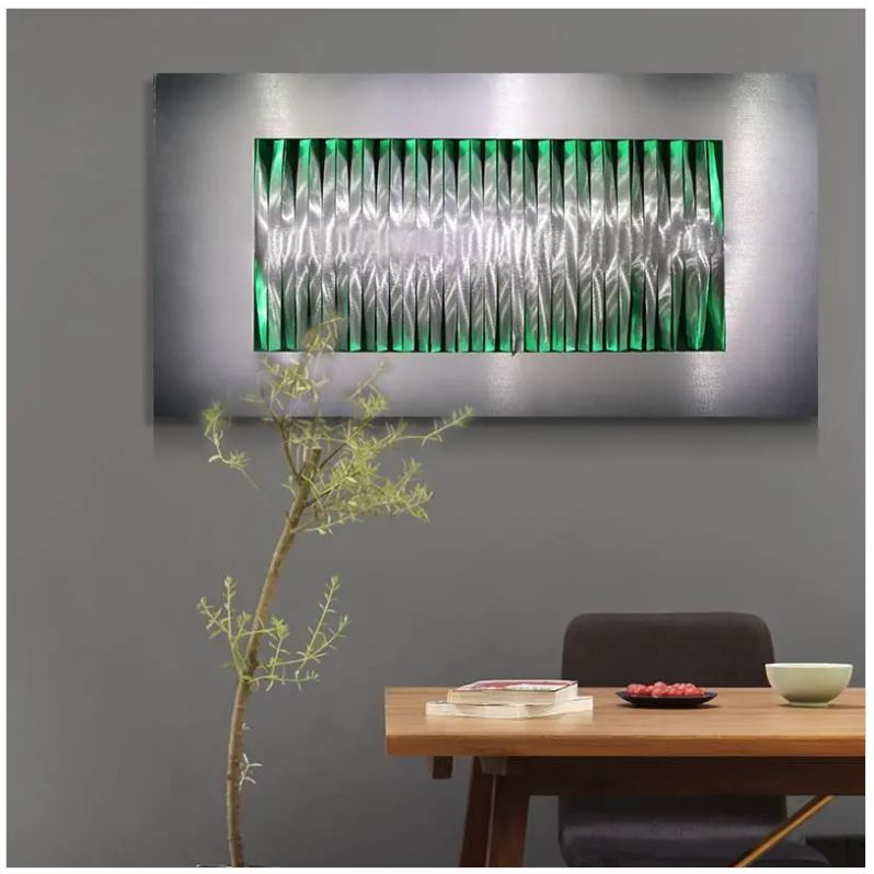 pencahayaan lukisan dinding logam aluminium 3d