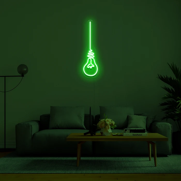 Tanda 3D neon bercahaya LED - Mentol lampu