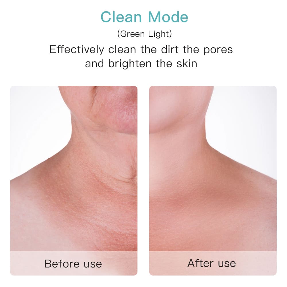 Pencuci pori yang berkesan pada muka atau leher sebelum selepas