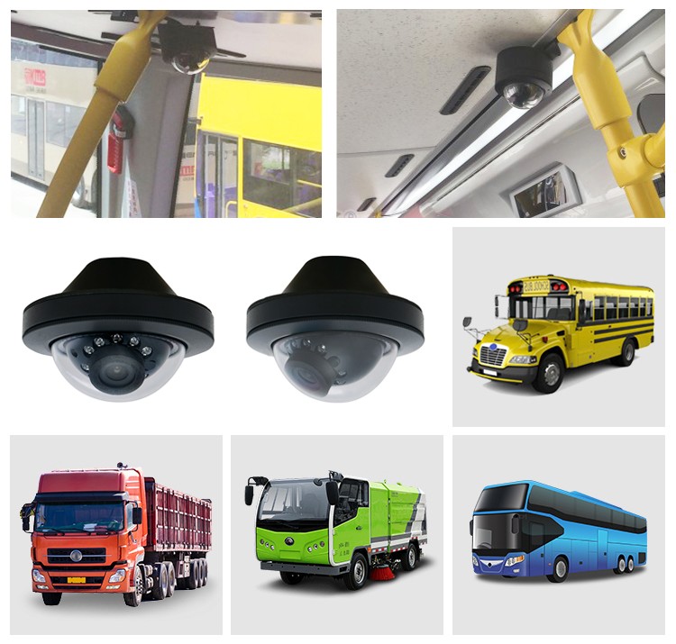 kamera kubah mini untuk bas, bas troli, trem, van, bas mini, karavan, separa treler, treler, trak