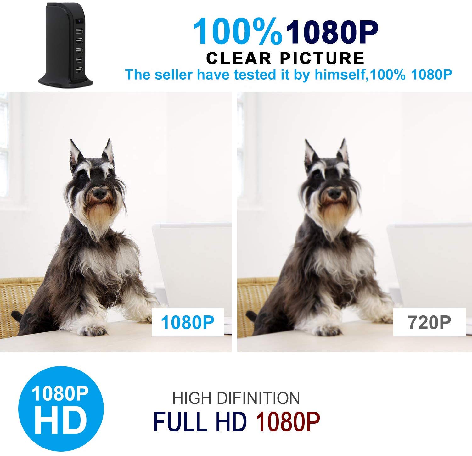 Video FULL HD dalam cam power bank masa nyata