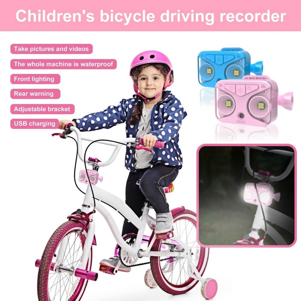 kamera basikal kanak-kanak dengan lampu basikal