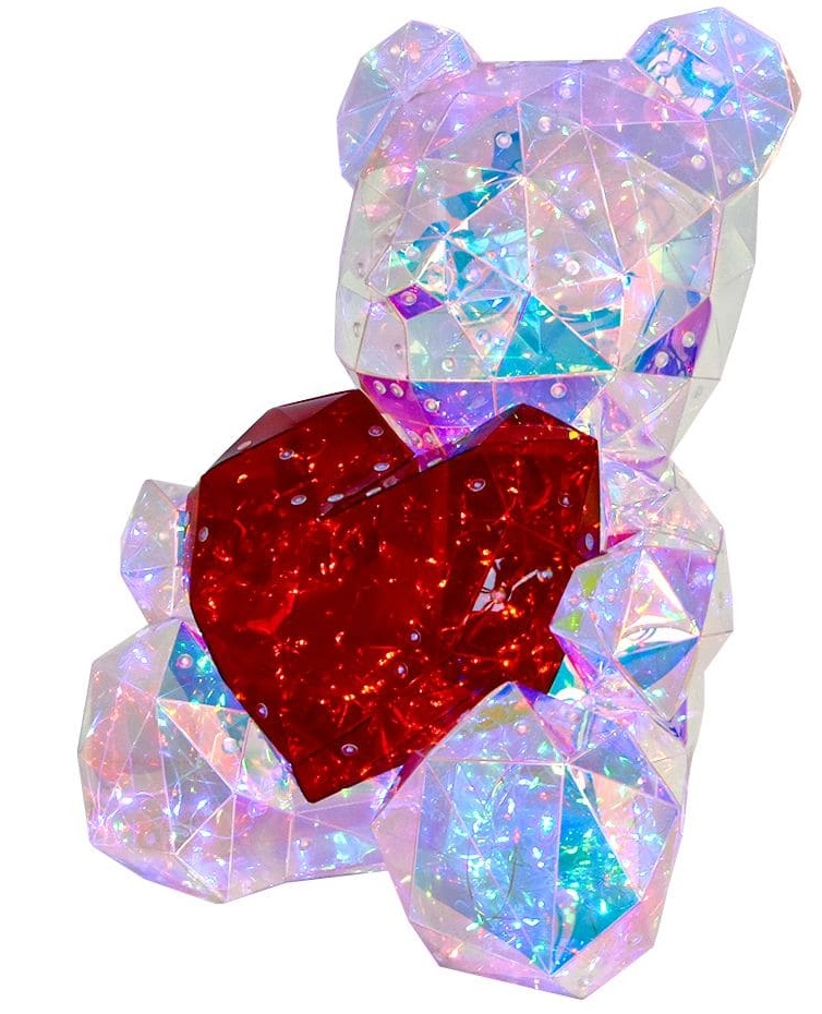 Nyalakan teddy - Teddy bear 3D bercahaya